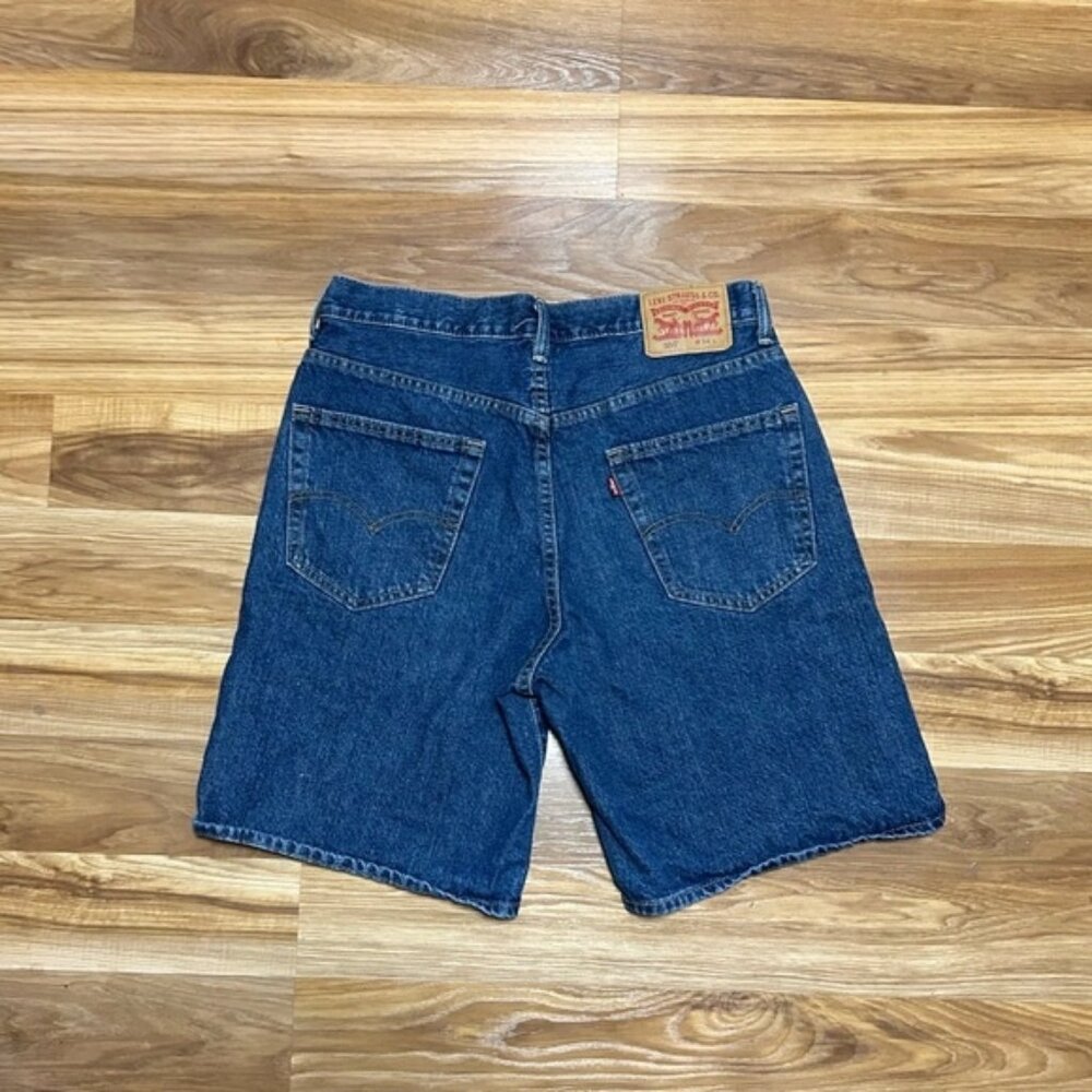 Levis 550 Dark Rinse Relaxed Fit Denim Jorts Jean Shorts~34~